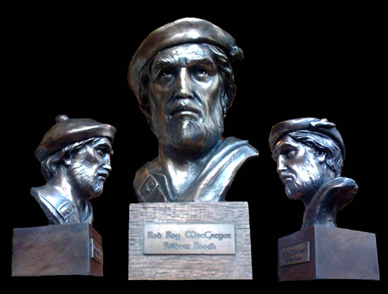 Bust sculpture of Rob Roy MacGregor