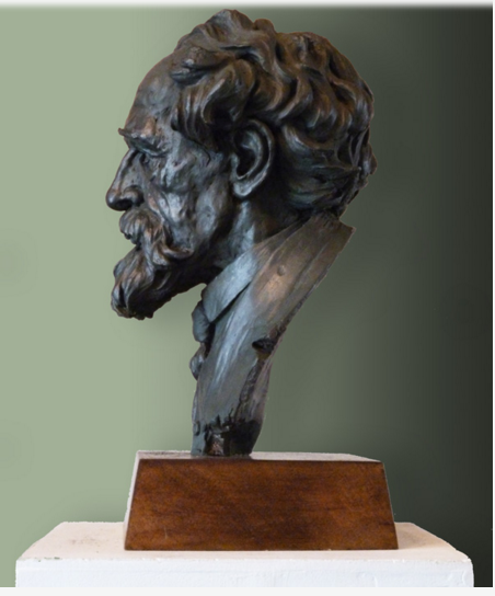 bust sculpture of Charles Dickens