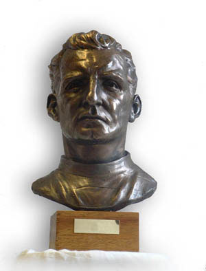 Bust sculpture of Jimmy Johnstone