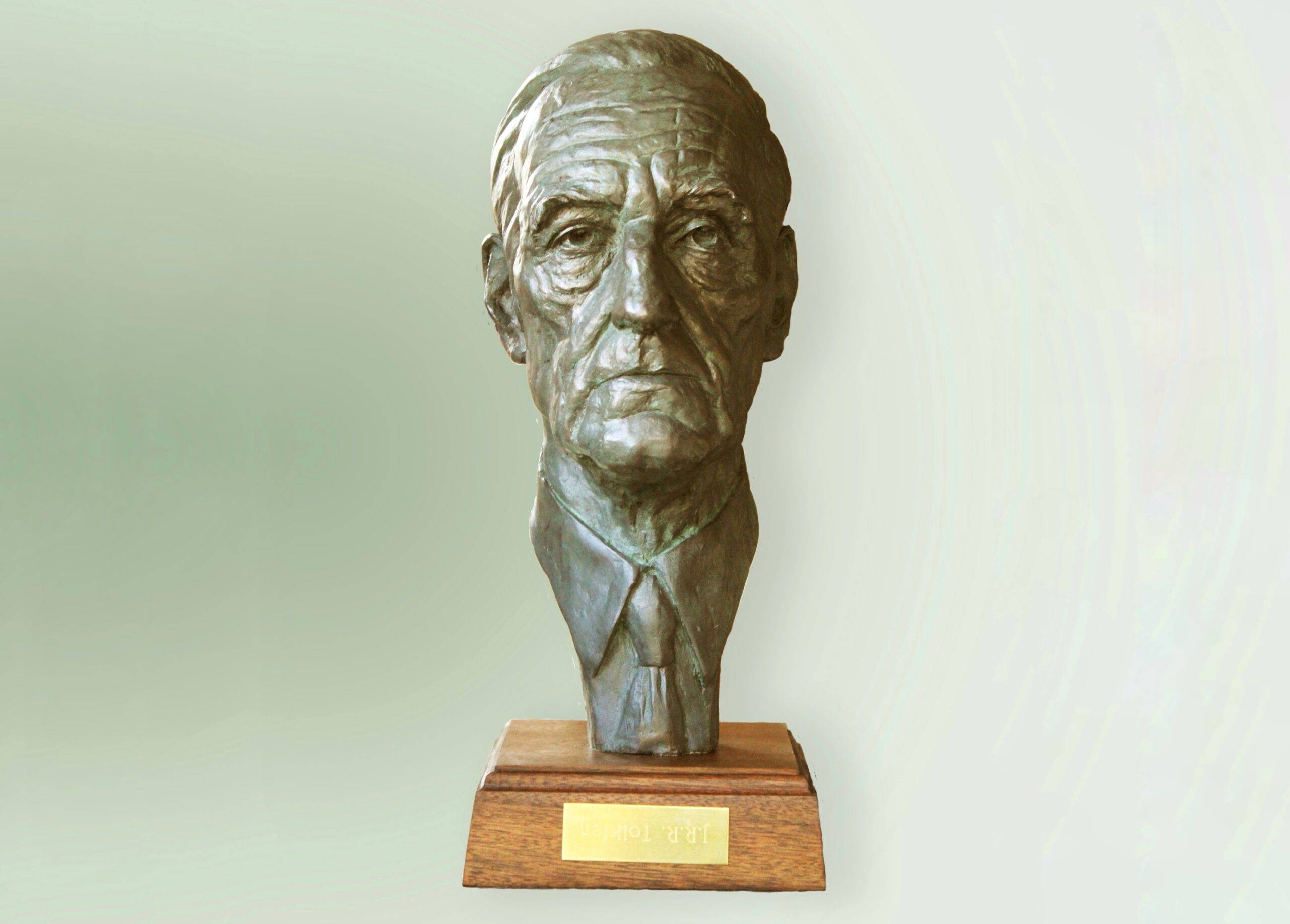 William Burroughs bronze bust.